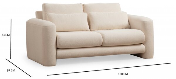 Диван за 2 места Ламия Бежов 185x80 см
