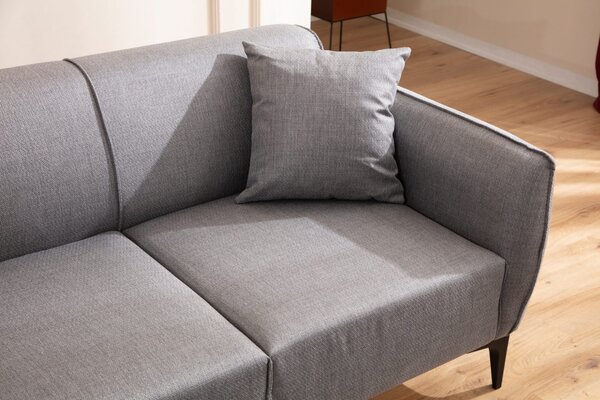Диван за 2 места Naura Сив 185x55 см