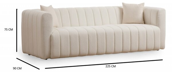 Диван за 3 места Сана Крем 230x80 см