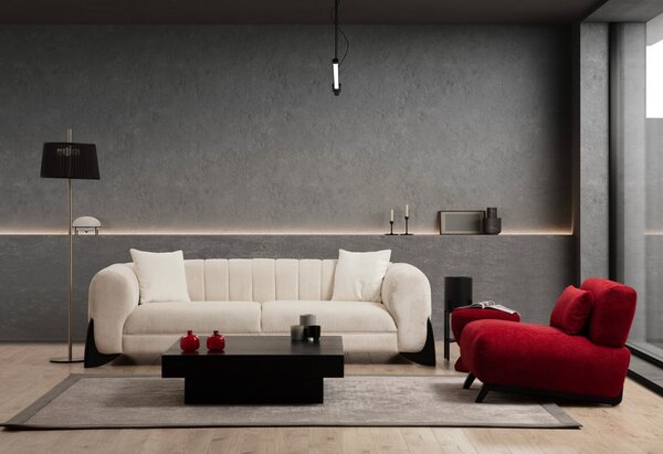 Диван за 3 места Дина Крем 255x75 см