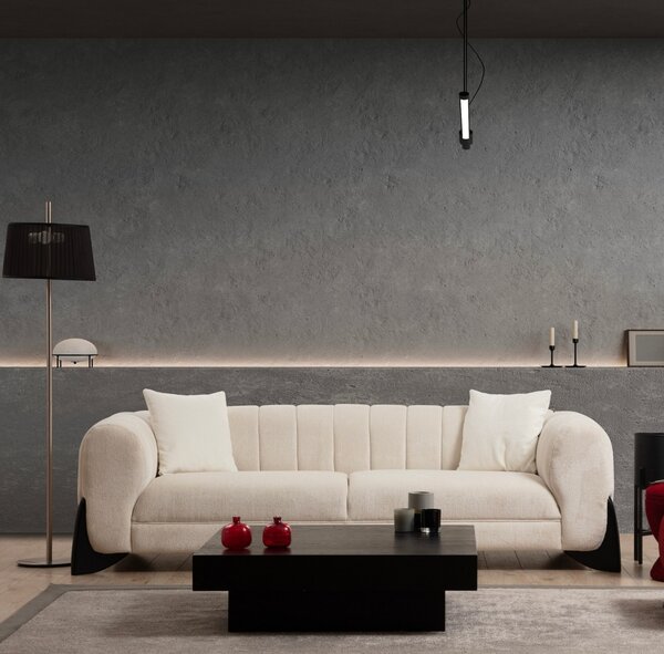 Диван за 3 места Дина Крем 255x75 см