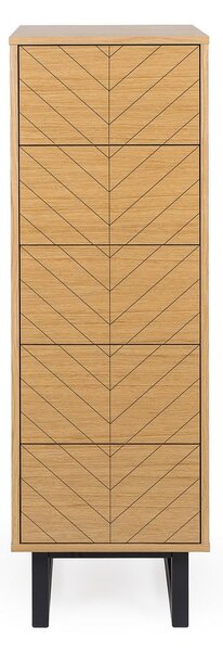 Комод с чекмеджета от дъб Camden Herringbone, 40 x 123 cm Mora - Woodman