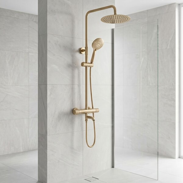 Душ система с Термостат Rea Lungo Diamond Gold Brush