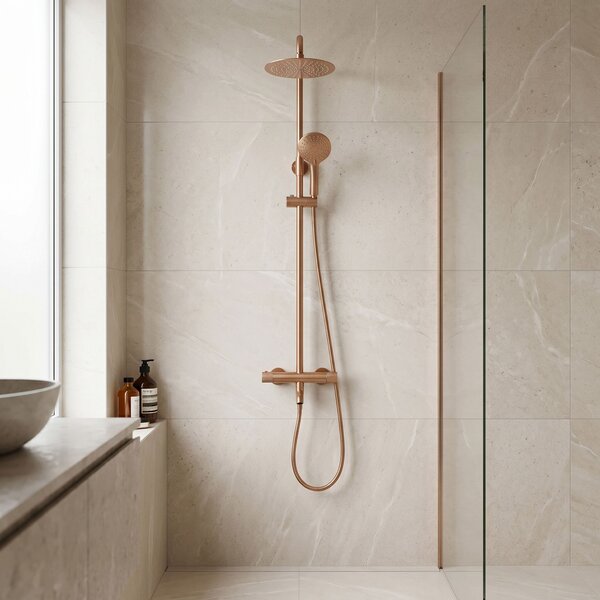 Душ система с Термостат Rea Lungo Diamond Copper Brush