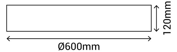 Черно LED осветително тяло за таван ø 60 cm - SULION