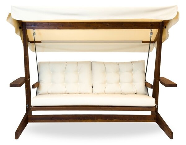 Градински люлеещ се стол с 3 места Viva 2400 Бежов 237x100x175 см