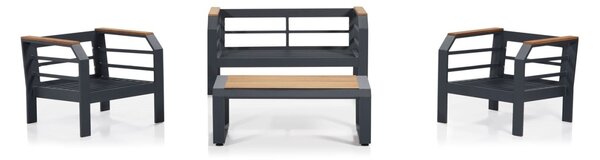 Комплект за градина Assento 211S Сив 67x137x77 см