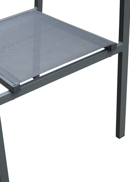 Комплект 7 бр. градинска маса и столове Nares-Moly Сив 180x90x72.5 см