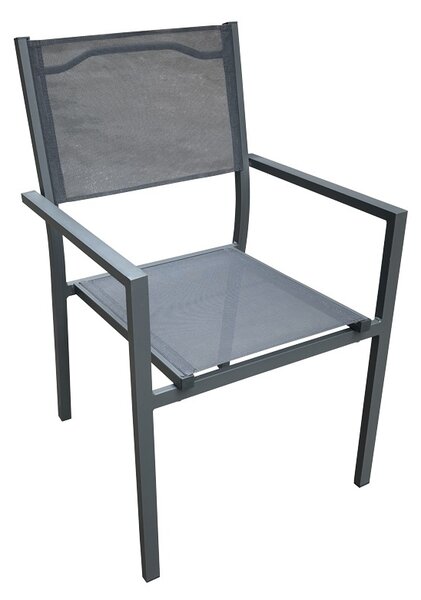 Комплект 7 бр. градинска маса и столове Nares-Moly Сив 180x90x72.5 см