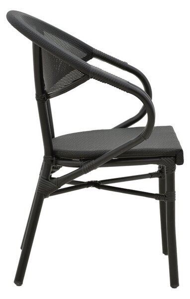 Стол за градина Исая Черен 57x57x83 см