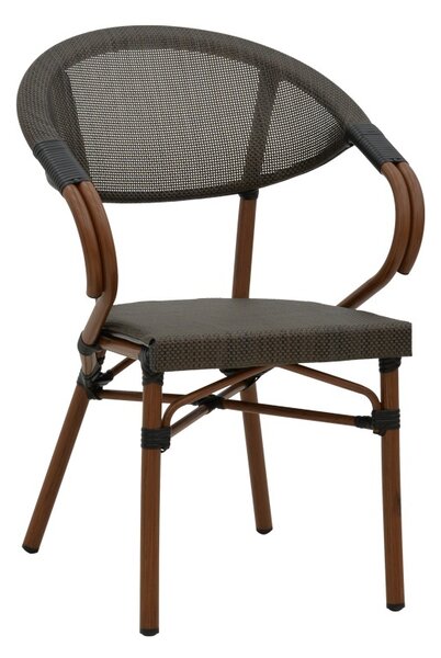 Стол за градина Исая Черен 57x57x83 см