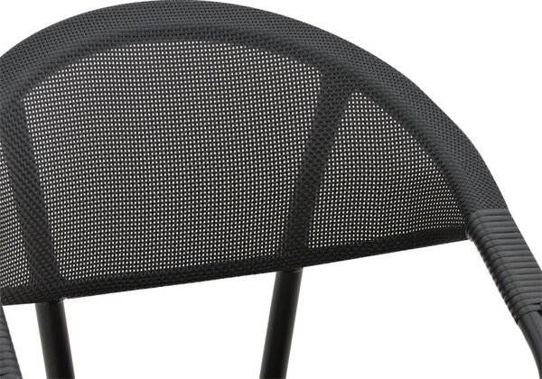 Стол за градина Исая Черен 57x57x83 см