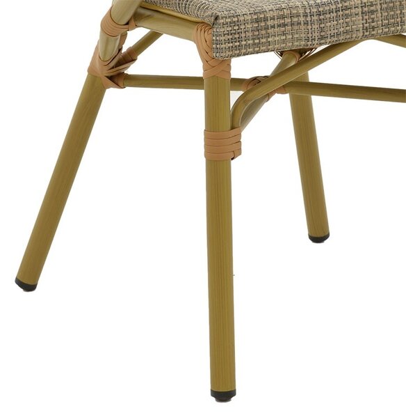 Стол за градина Isaia Сив 57x57x83 см