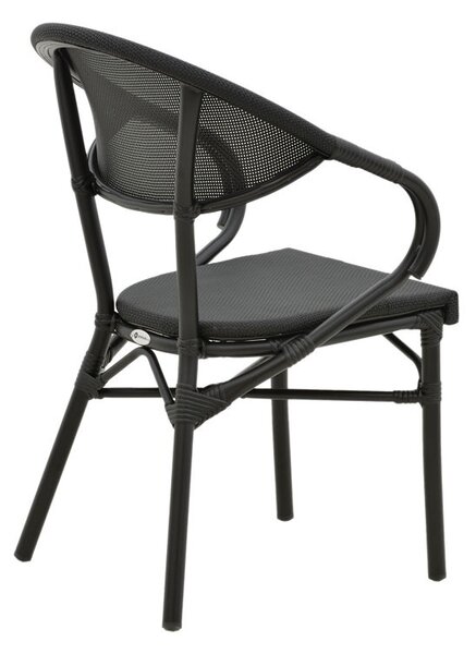 Стол за градина Исая Черен 57x57x83 см