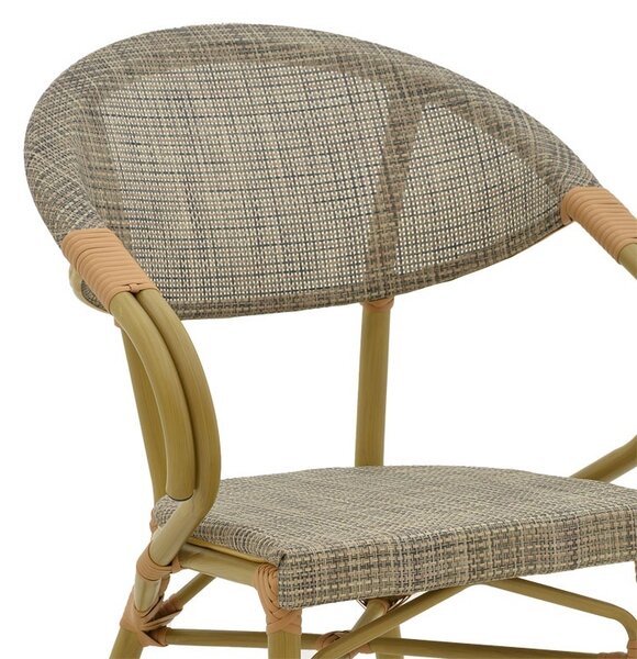 Стол за градина Isaia Сив 57x57x83 см