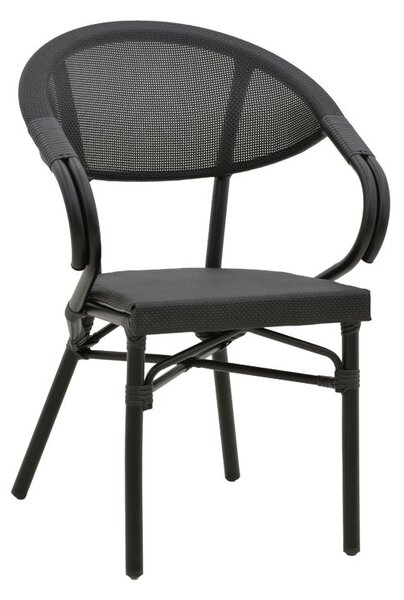 Стол за градина Исая Черен 57x57x83 см