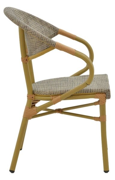 Стол за градина Isaia Сив 57x57x83 см