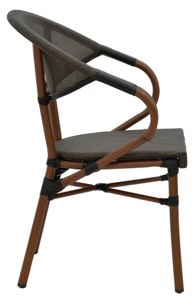 Стол за градина Исая Черен 57x57x83 см