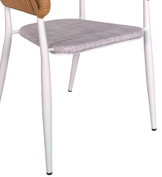 Стол за градина Raven Бял 57x62x78 см