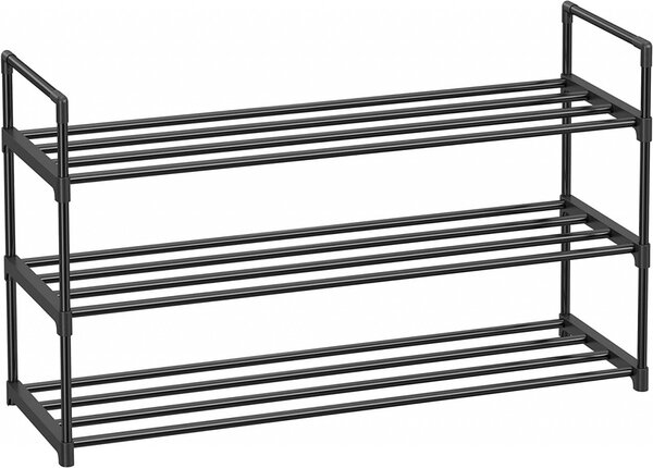 Шкаф за обувки, Songmics, Черен, 92x30x54 см
