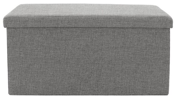 Пейка с кутия за съхранение за антре текстил Greatness сива 76x38x38см