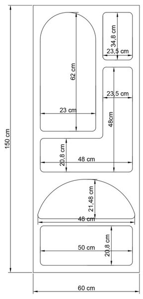 Библиотека Венера Бяла 60x150x32 см