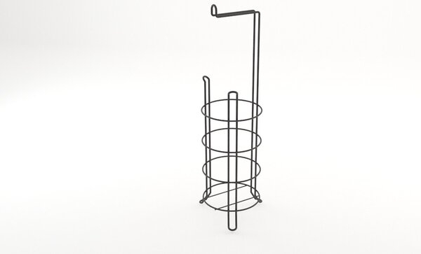 Поставка за тоалетна хартия SB061 Черен 15x15x55 см