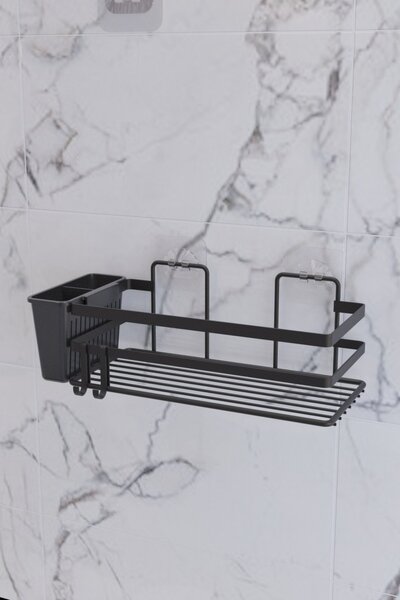 Рафт за баня SB007K Черен 27.5x8.5x8.5 см