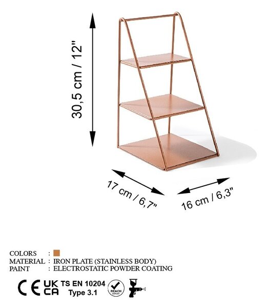 Поставка за бижута Калимнос Маро 16x30.5x17 см