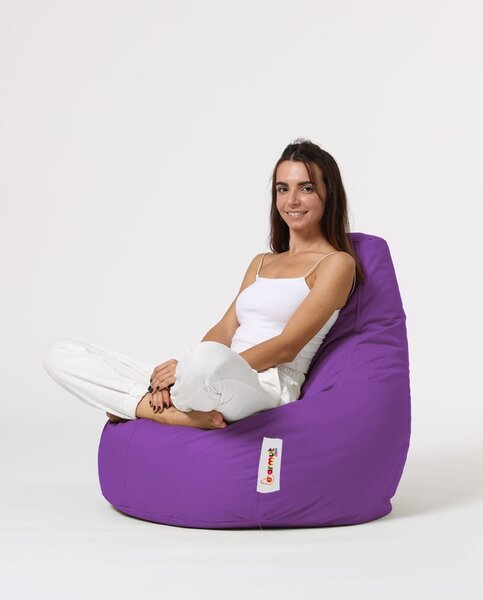 Градински пухен фотьойл Drop Violet 80x80x33 см