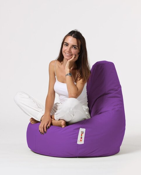 Градински пухен фотьойл Drop Violet 80x80x33 см