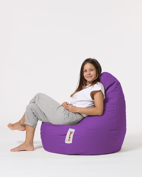 Градински пухен фотьойл Drop Violet 80x80x33 см