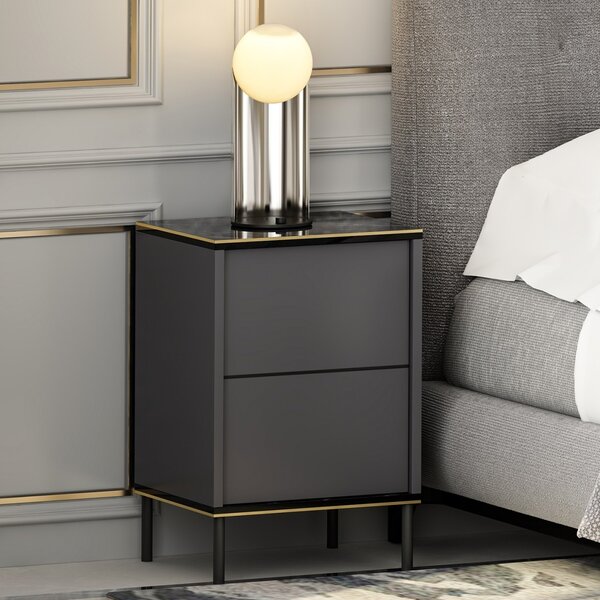 Нощно шкафче Imaj Антрацит 40x60x35 см