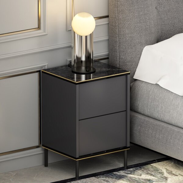 Нощно шкафче Imaj Антрацит 40x60x35 см