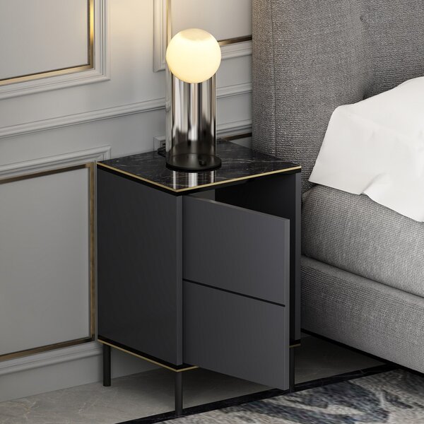 Нощно шкафче Imaj Антрацит 40x60x35 см