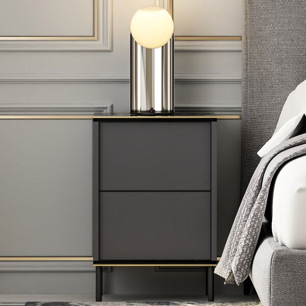 Нощно шкафче Imaj Антрацит 40x60x35 см
