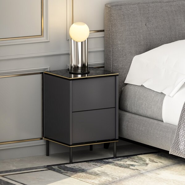 Нощно шкафче Imaj Антрацит 40x60x35 см
