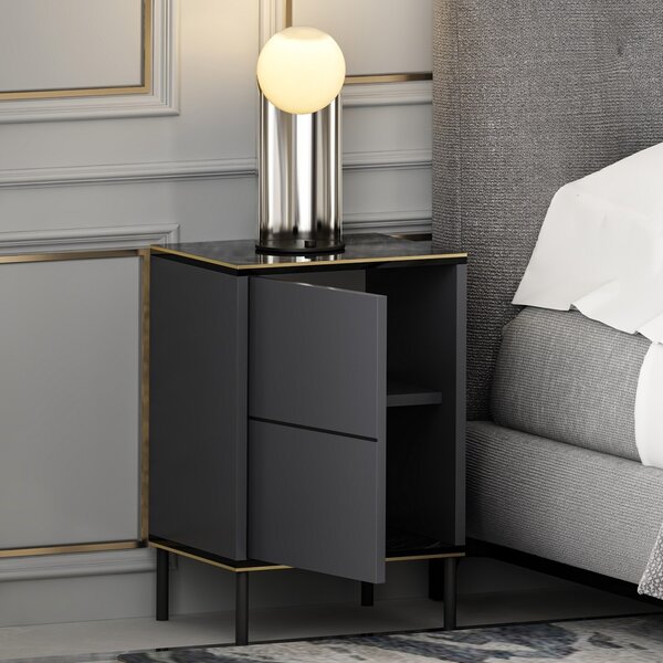 Нощно шкафче Imaj Антрацит 40x60x35 см