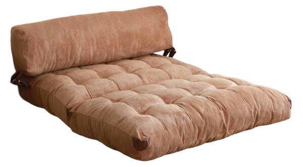 Разтегателен диван за 2 места Fold Кафяв 120x79x75 см
