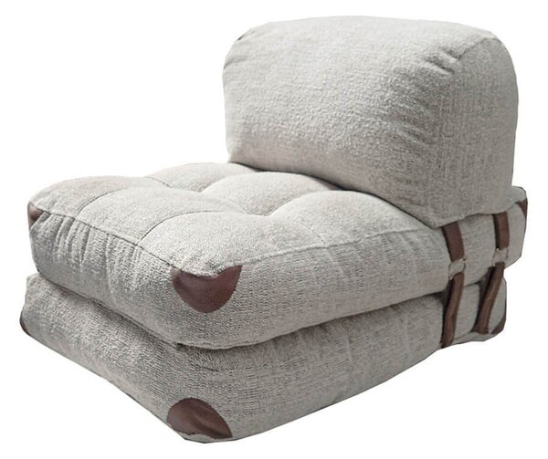 Разтегателен фотьойл Fold Сив 160x80x70 см