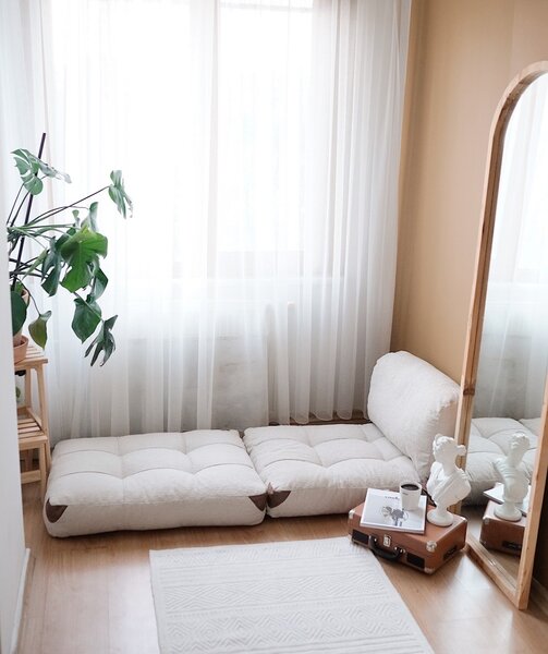 Разтегателен фотьойл Fold Крем 160x80x70 см