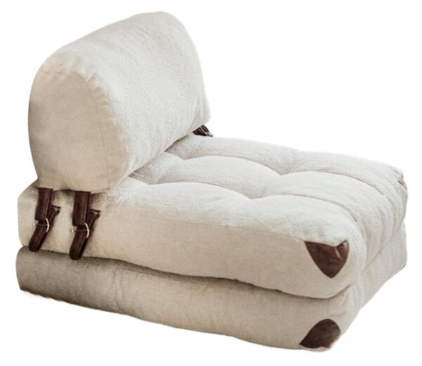 Разтегателен фотьойл Fold Крем 160x80x70 см