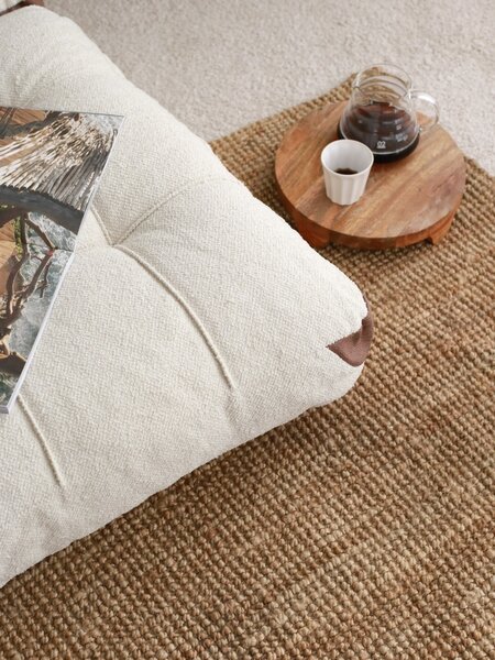 Разтегателен диван с 2 места Fold Крем 120x79x75 см