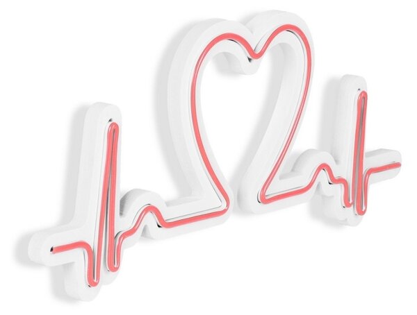 Светеща LED декорация за стена Love Rhythm Розова 51x21x2 см