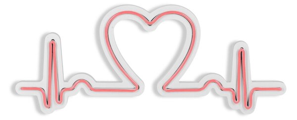 Светеща LED декорация за стена Love Rhythm Розова 51x21x2 см