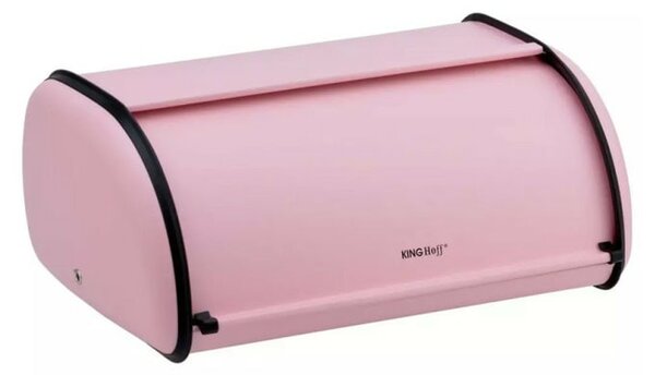 Кутия за хляб Kinghoff KH 1756, метална, розова
