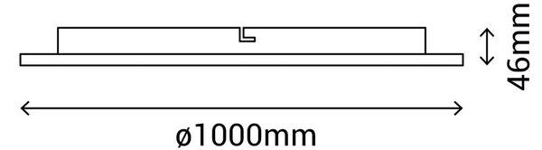 Бяло таванно осветително тяло , ø 100 cm Alba - SULION