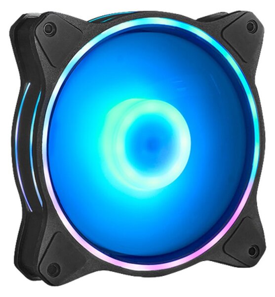 Вентилатор 120mm, Chieftec ZF-1225RGB, 4-pin, 1600rpm, черен