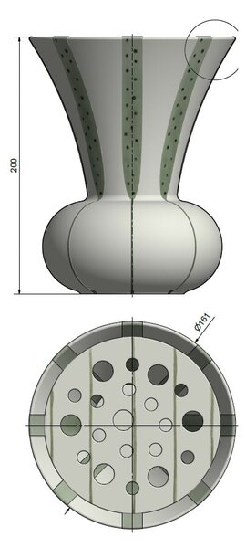 Ваза от каменна керамика, височина 20 cm Signature - Kähler Design