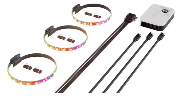 LED лента HYTE LS10, ARGB, 33cm, 3бр
